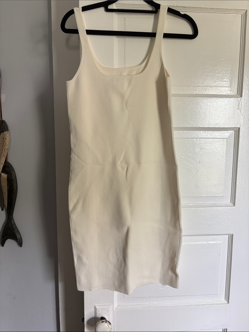 J. Crew Cream Ribbed Tank Mini Dress - Picture 3 of 3